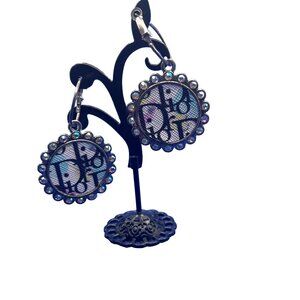 UP CYCLED  designer logo earrings